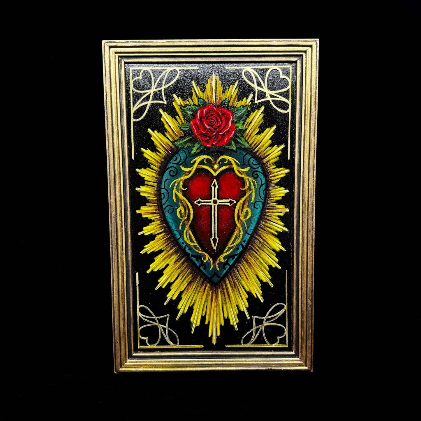 Sacred Heart - Hand Painted Original Artwork