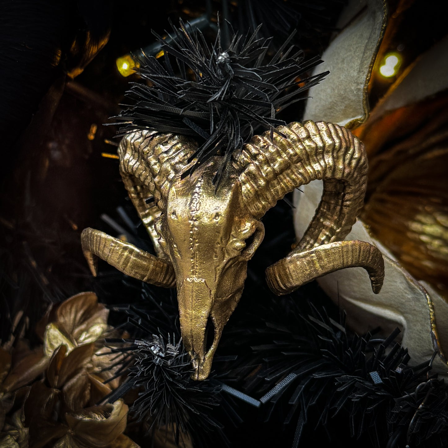 Ram Skull Christmas Bauble