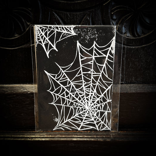 Cobweb - Lino Print