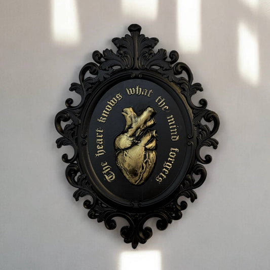 Anatomical Heart Frame, Gothic Gallery Wall Decor Hanging