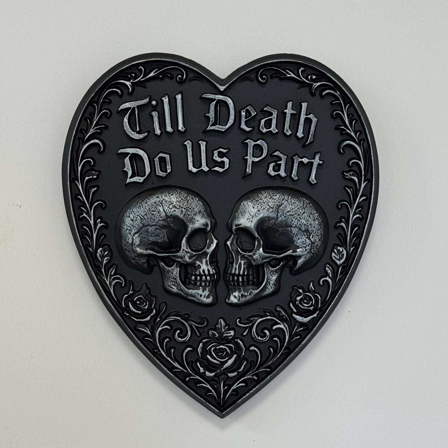 Till Death Do Us Part Heart Skull Wedding Ring Box