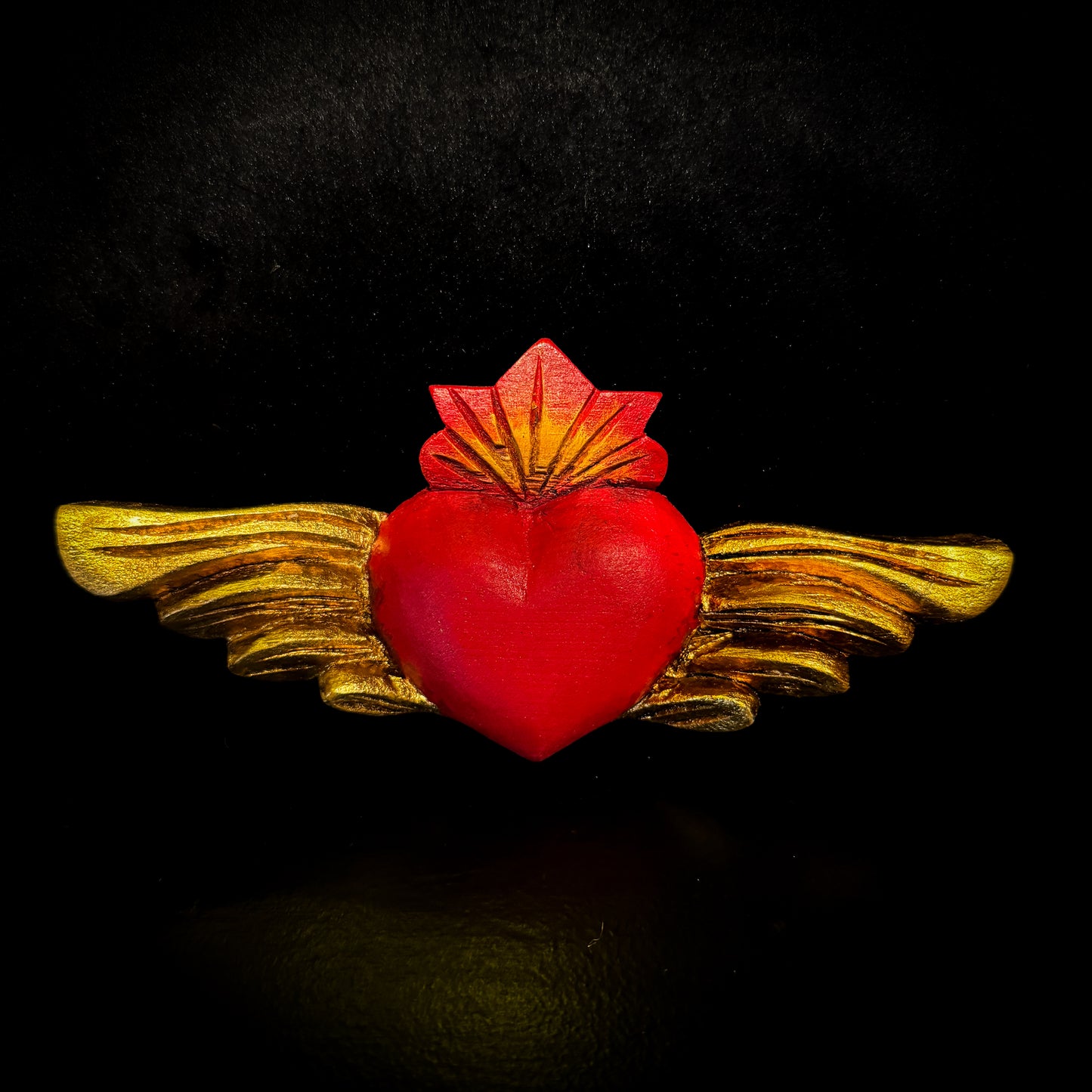Red Mini Winged Heart