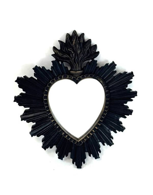 Small Black "Sacred Heart" Mirror
