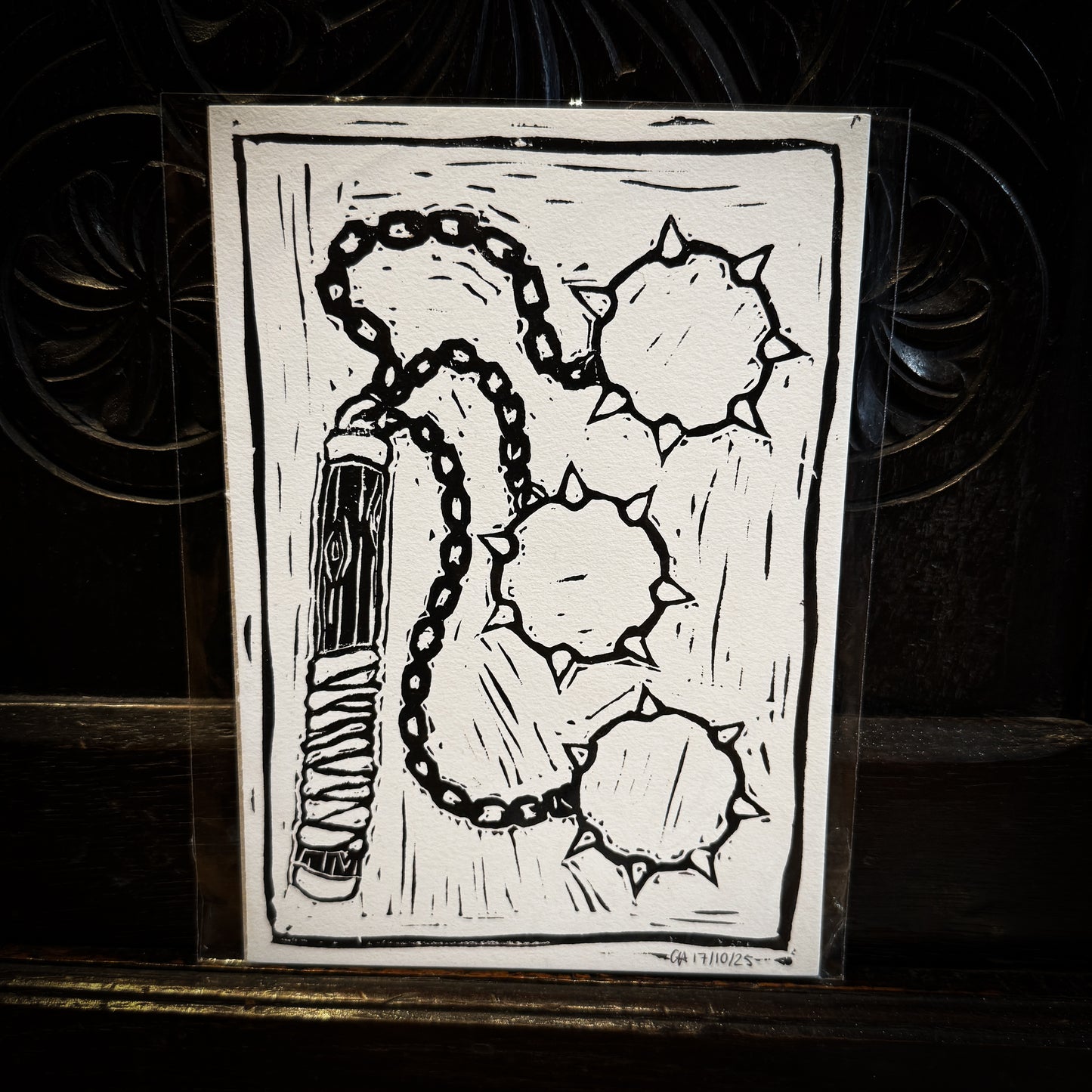 Flail - Lino Print