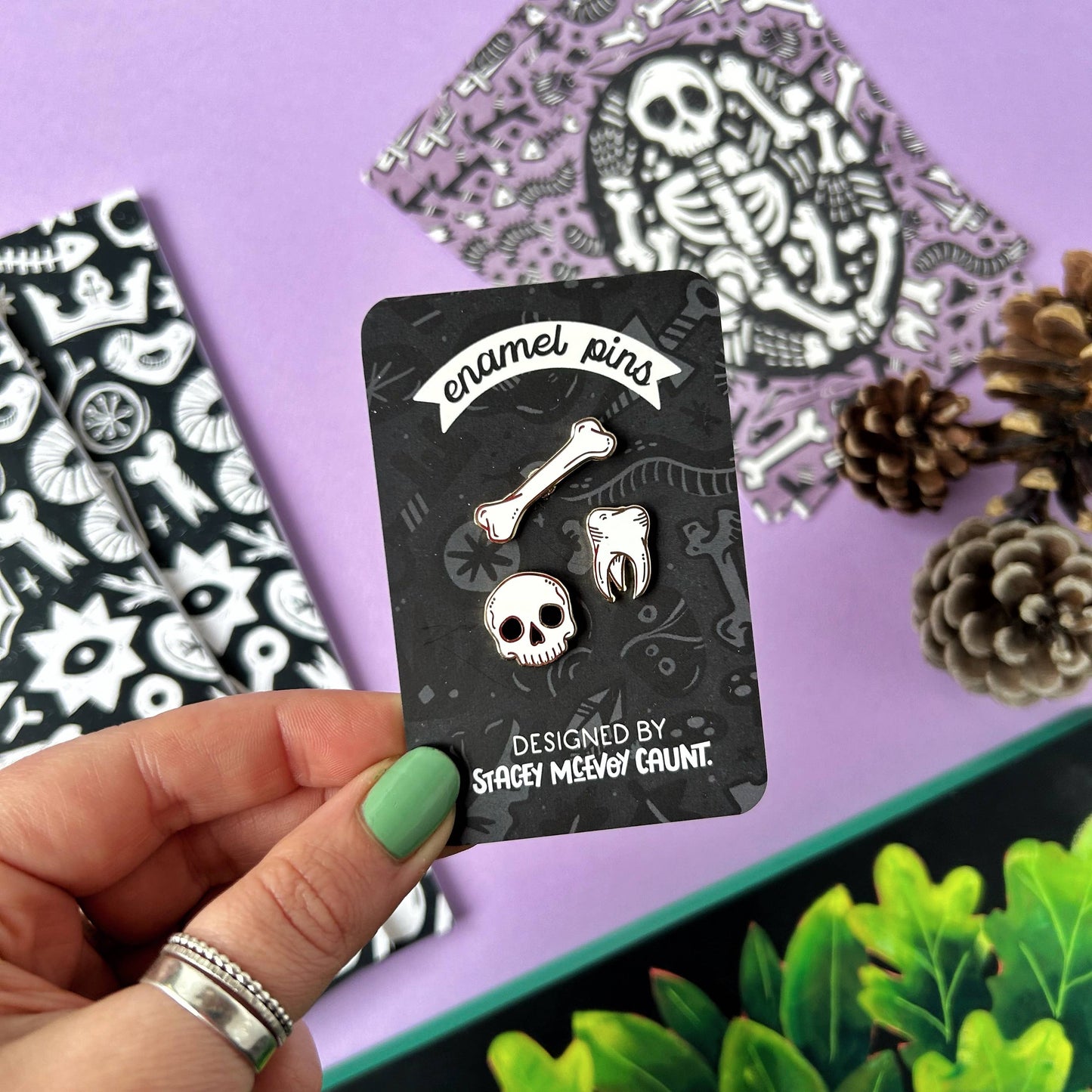 Bones Enamel Pin Set