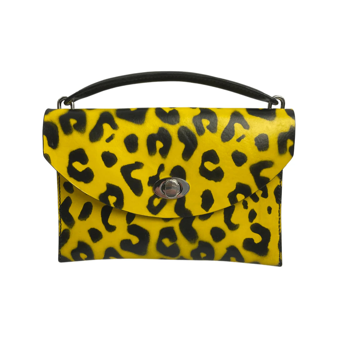 Yellow Leopard Mini Handbag