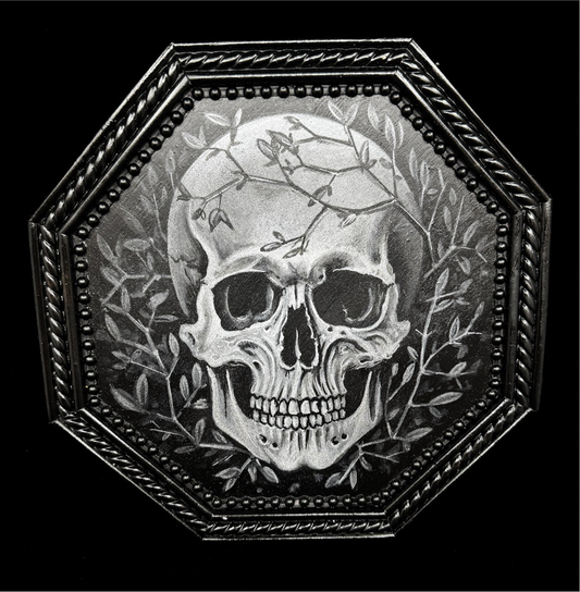 Skull Frame - Hand Painted Original