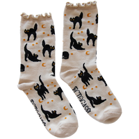 Thumbnail for Black Cat Ruffle Socks