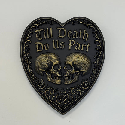 Till Death Do Us Part Heart Skull Wedding Ring Box