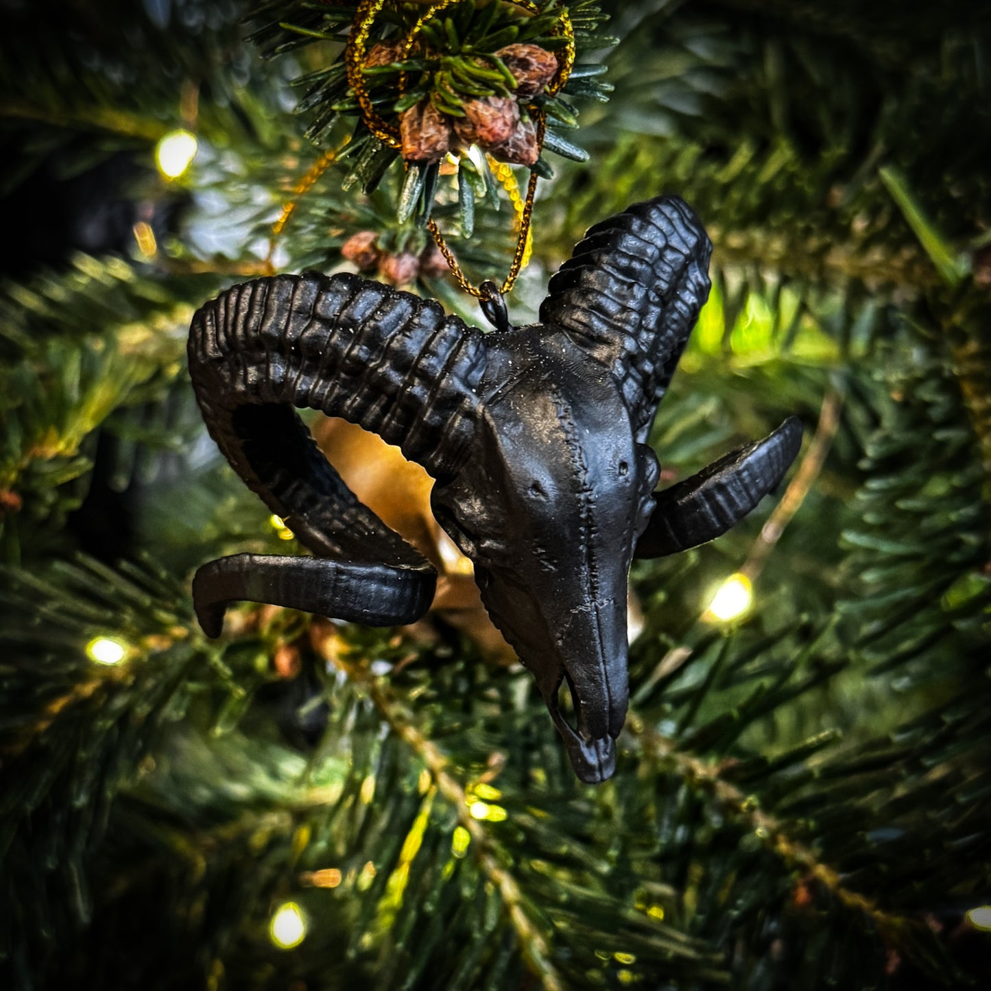 Ram Skull Christmas Bauble