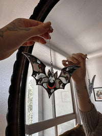 Thumbnail for Vampire Bat Suncatcher Ornament in Black & Red