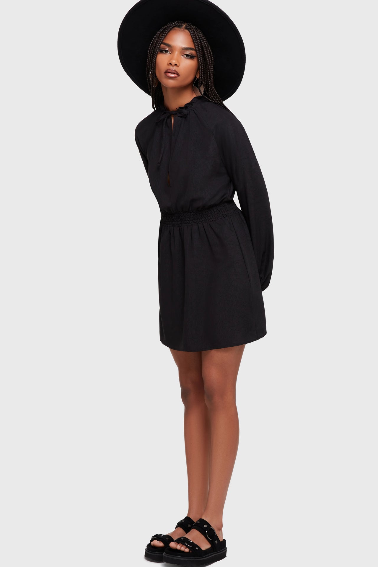 Autumna Mini Dress (Black)