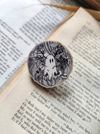 Thumbnail for Frida Kahlo Ghostie Wooden Pin Badge
