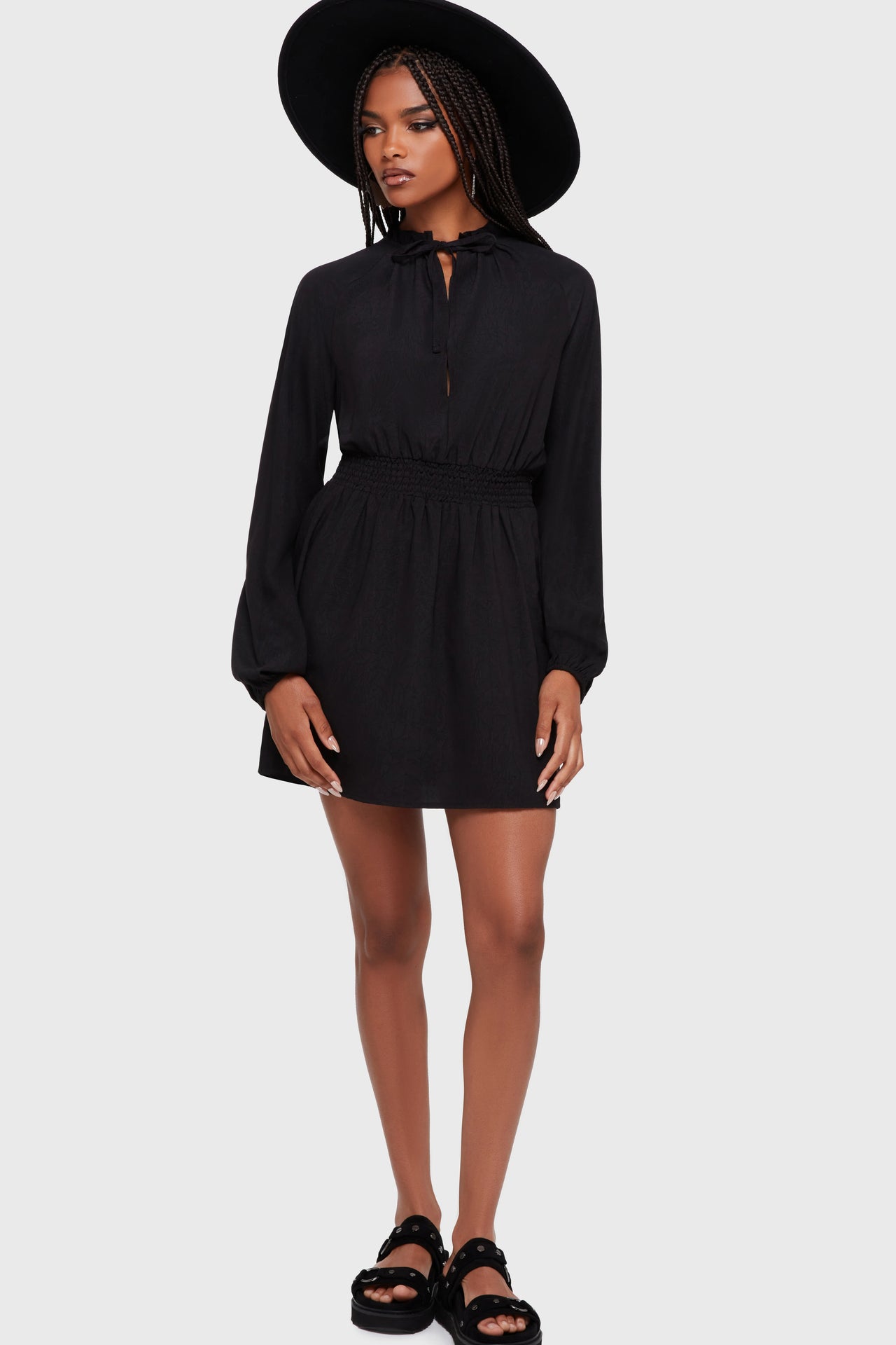 Autumna Mini Dress (Black)