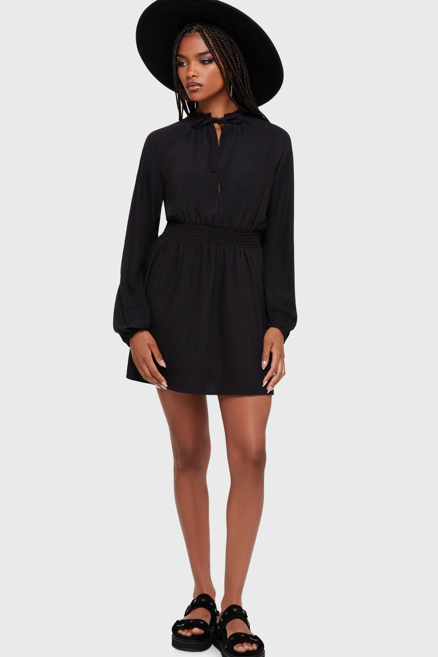 Autumna Mini Dress (Black)