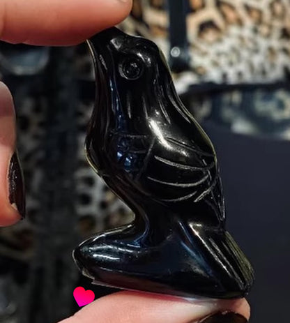 Miniature Obsidian Raven