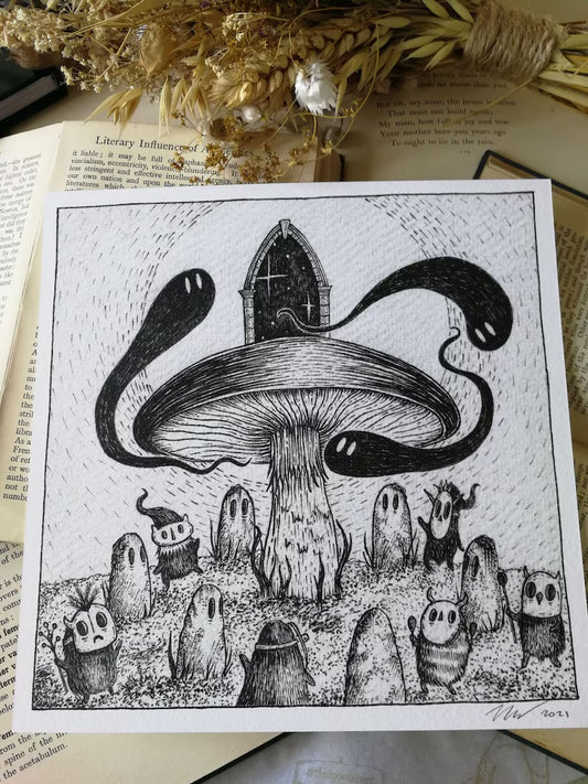 Enchanted Mushroom - Art Print