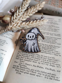 Thumbnail for Skelly the Spooky Boyfriend Wooden Pin Badge