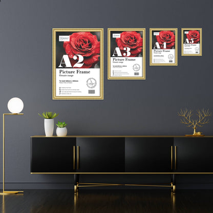 A4 Gold Ornate Picture Frame Fits A4