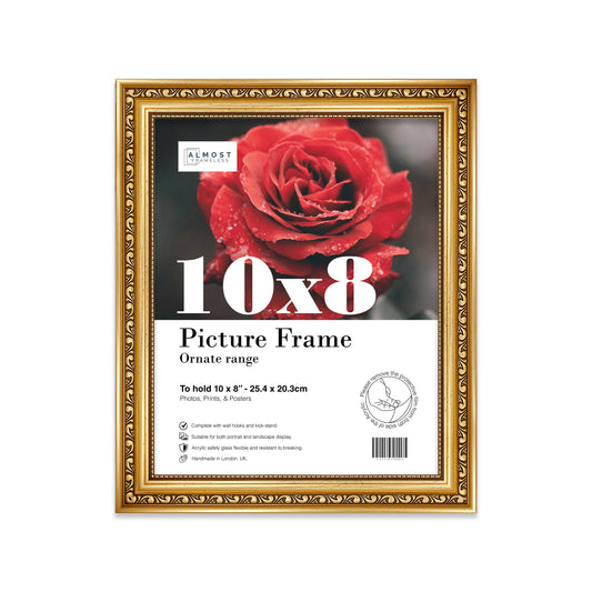 10x8 Gold Ornate Picture Frame 10"x8"
