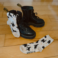 Thumbnail for Black Cat Ruffle Socks