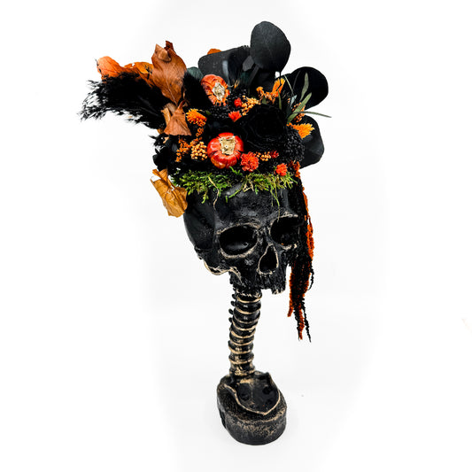 Black Halloween Standing Skull
