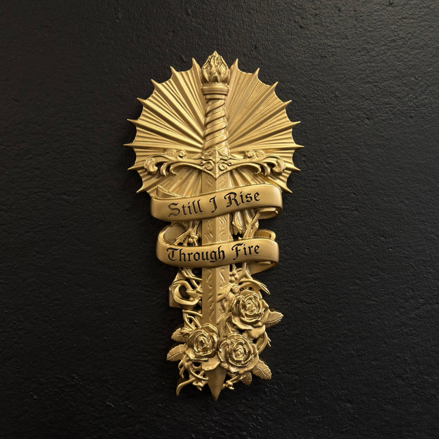 'Still I Rise' Sacred Dagger Wall Crest