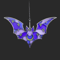 Thumbnail for Purple Stained Glass Bat Suncatcher Ornament