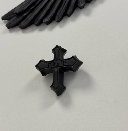 Mini cross 'Fear' Wall decor, Gallery Wall Gap Filler