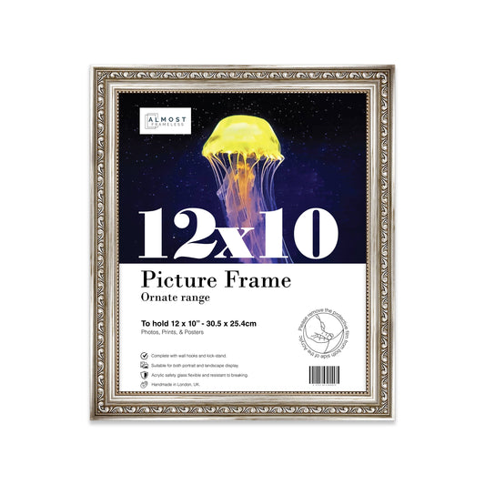 12x10 Silver Ornate Picture Frame 12"x10"