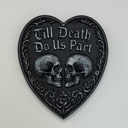 Till Death Do Us Part Heart Skull Wedding Ring Box