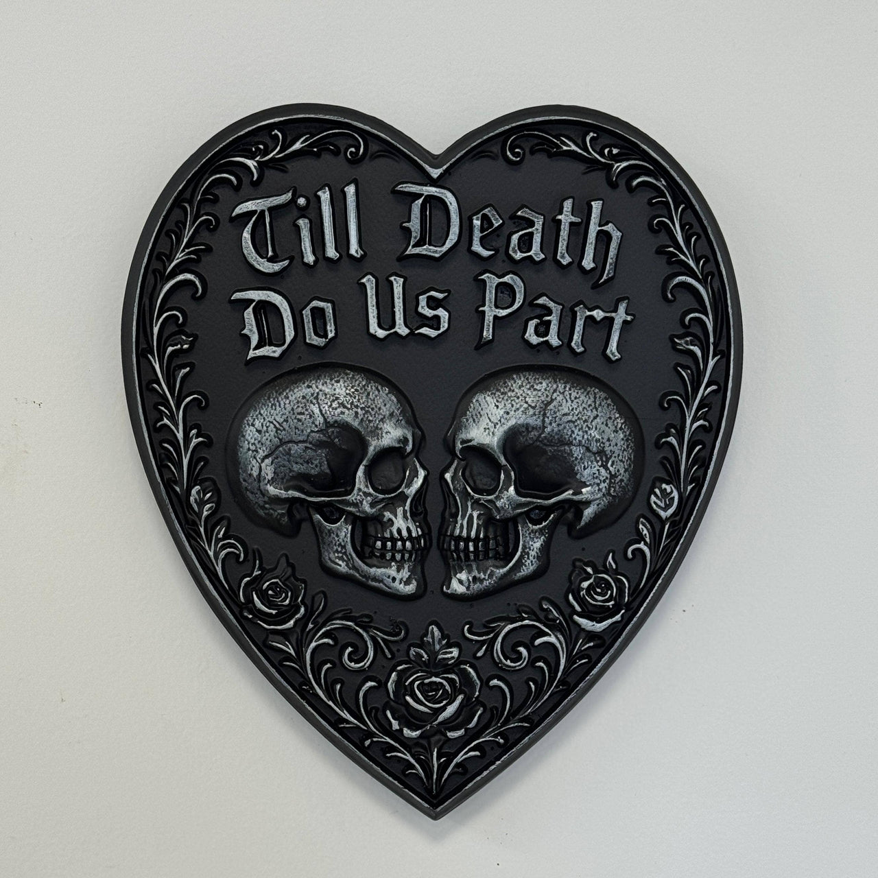 Till Death Do Us Part Heart Skull Wedding Ring Box