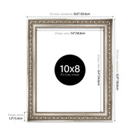 Thumbnail for 10x8 Silver Ornate Picture Frame 10