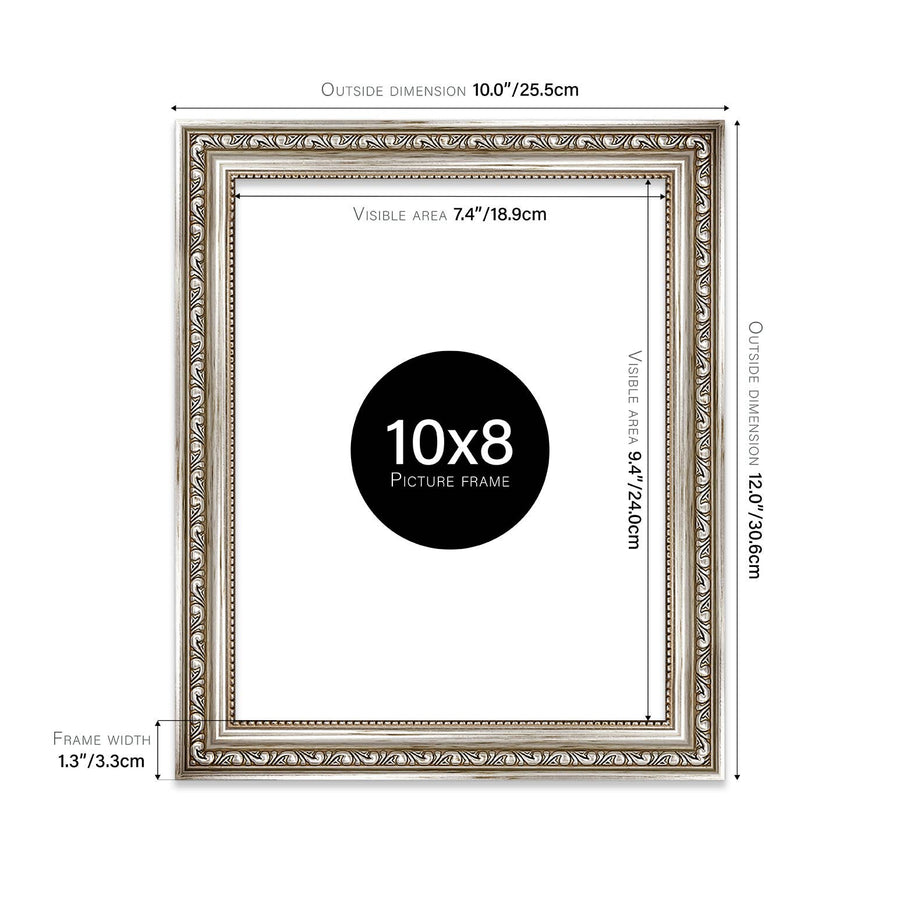 10x8 Silver Ornate Picture Frame 10"x8"