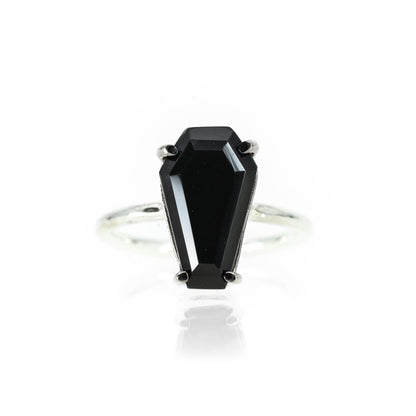 Gemstone Coffin Ring