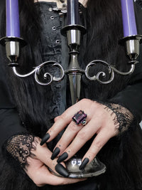 Thumbnail for Mausoleum - Amethyst Skull Ring