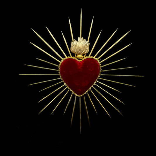 Red Velvet Starburst Heart - Sacred