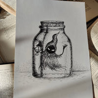 Thumbnail for Poe in a Bottle - Art Print