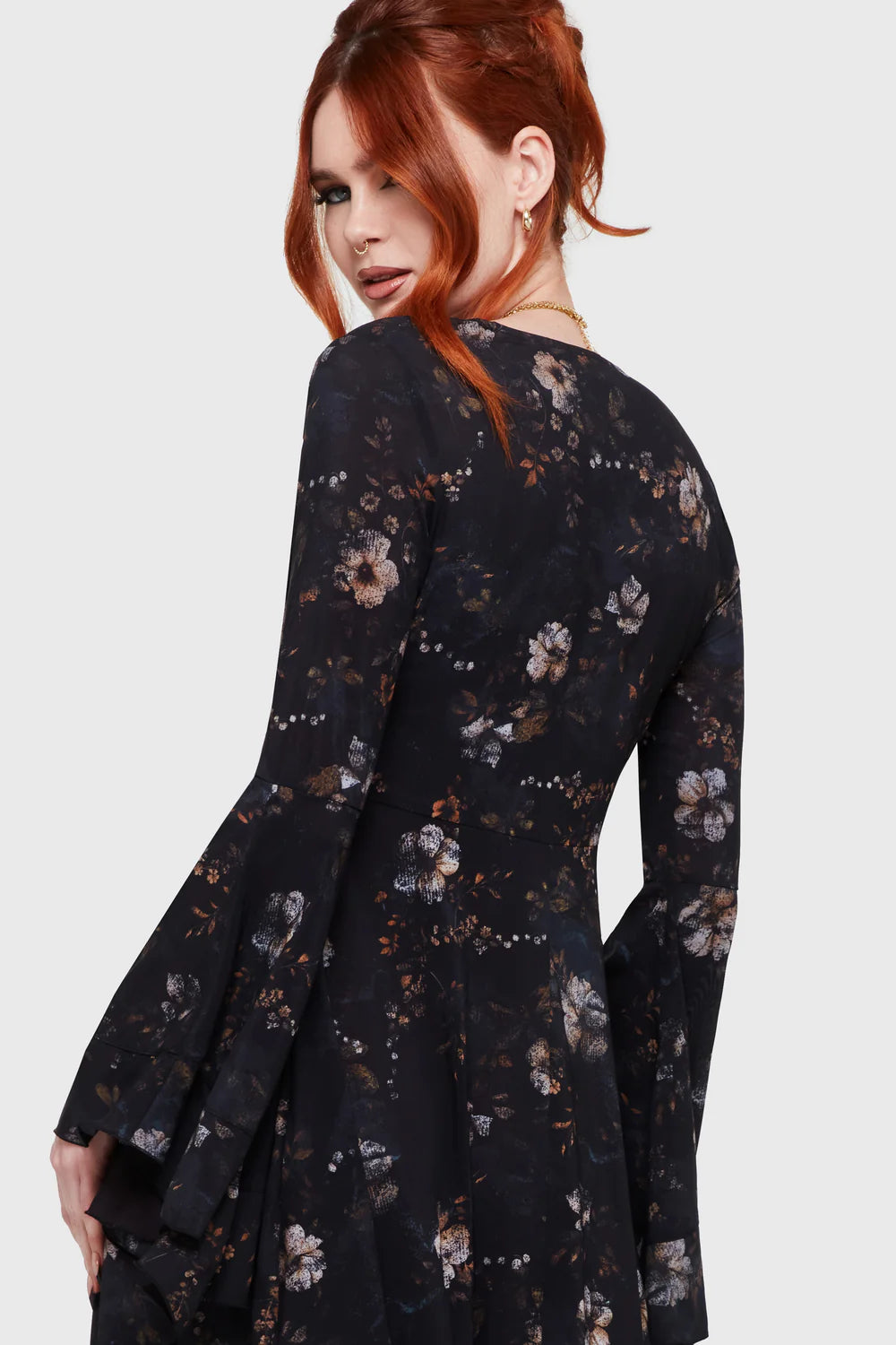 Autumna’s Night Midi Dress