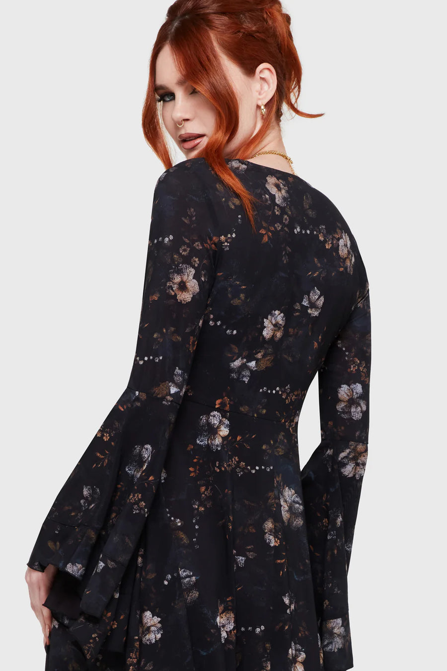 Autumna’s Night Midi Dress