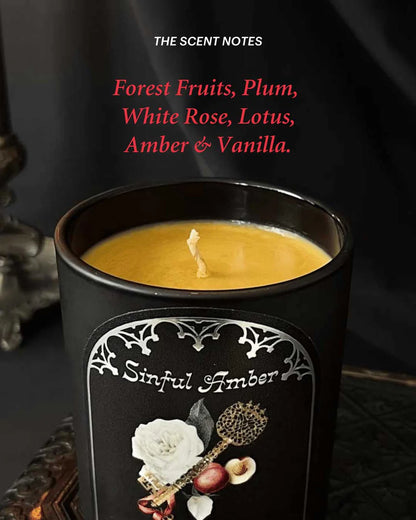 Sinful Amber Candle (Amber & Soft Florals)