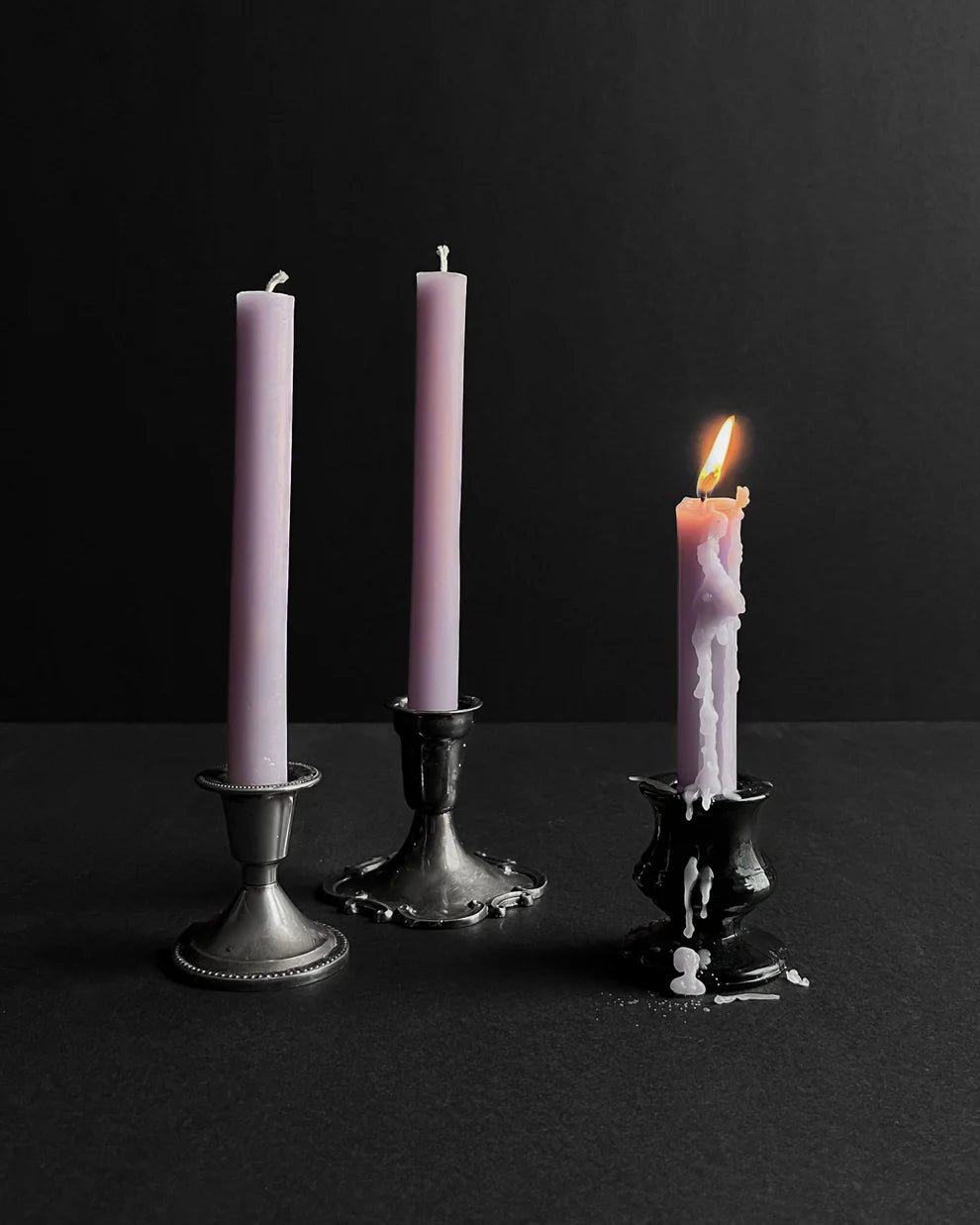 Dusty Lilac ~ Taper Candles