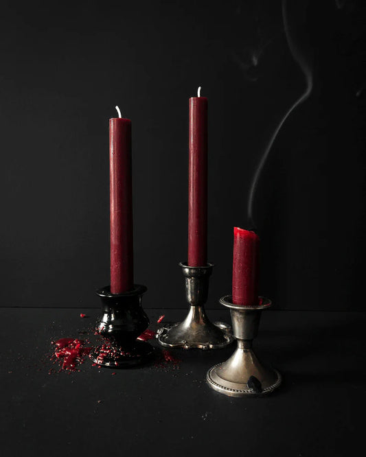 Deep Red ~ Taper Candles