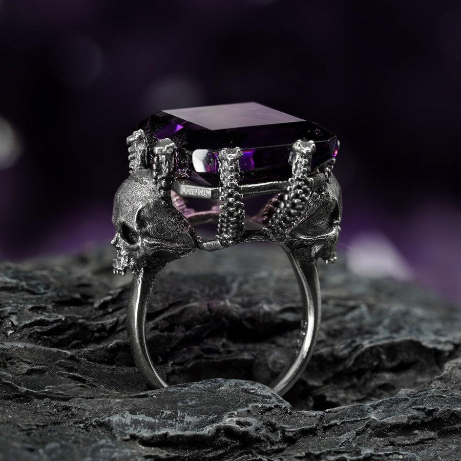 Mausoleum - Amethyst Skull Ring