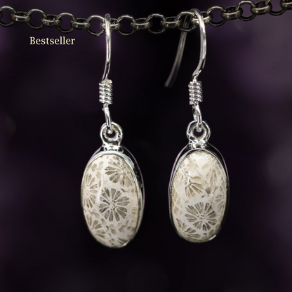 Fossil Coral Earrings