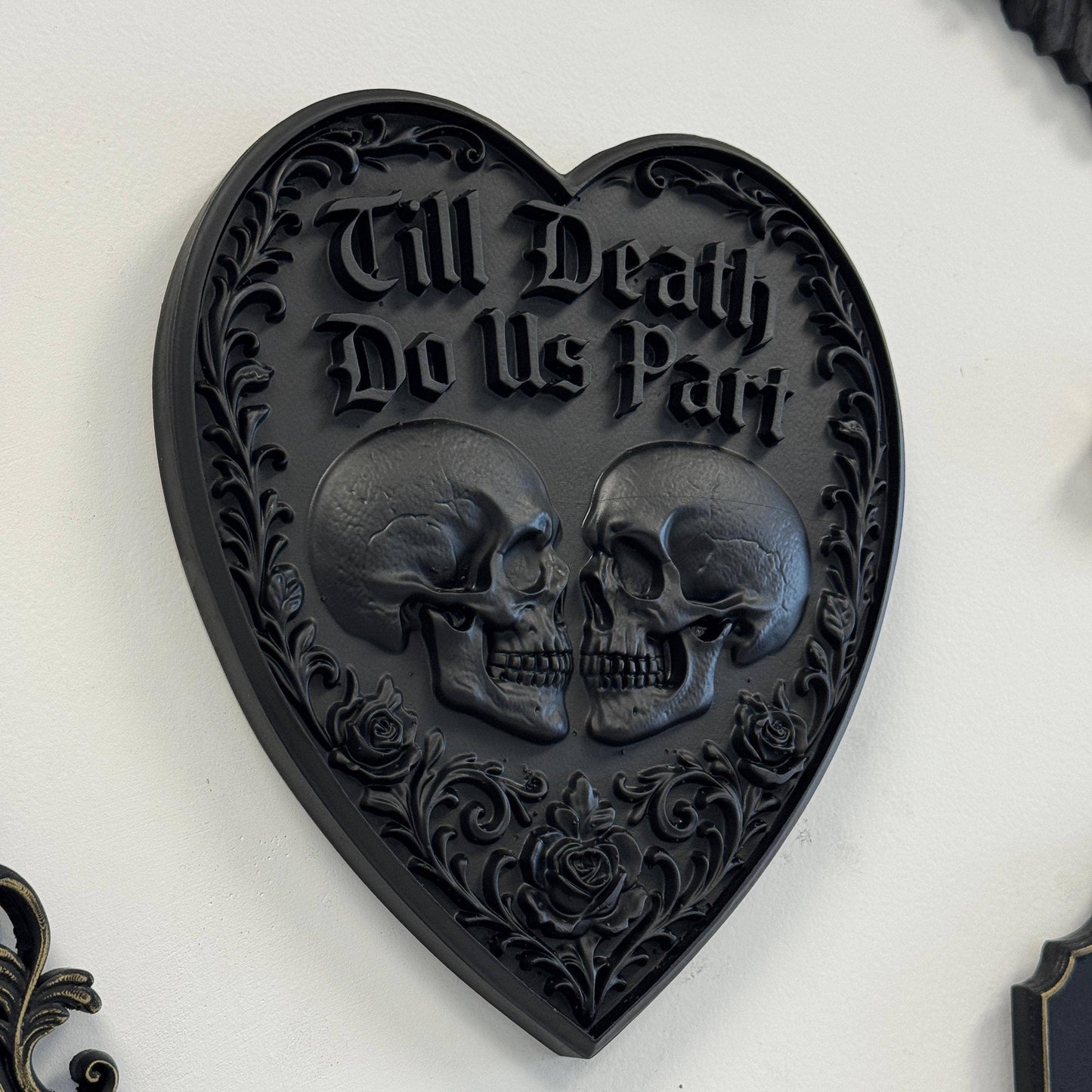 Gothic Heart Wall Plaque - Till Death Do Us Part
