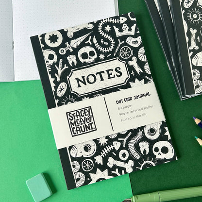 Skull and Bones Dot Grid Notebook