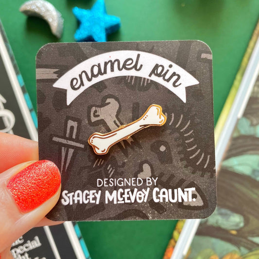 Bone Enamel Pin