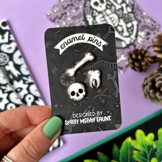 Bones Enamel Pin Set