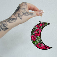 Thumbnail for Moon Roses Witchy Christmas Ornament